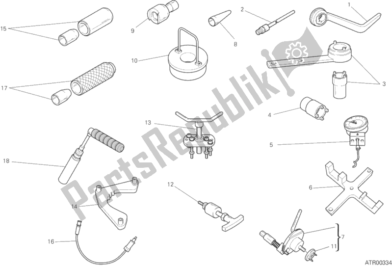All parts for the 01a - Workshop Service Tools of the Ducati Multistrada 1260 S Pikes Peak 2018
